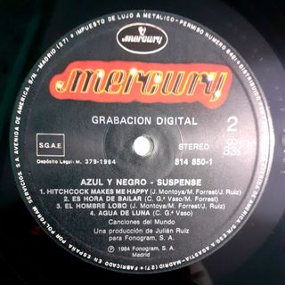 Vinilos E ARAGÓN, ROSARIO, FELICIANO, AZUL Y NEGRO