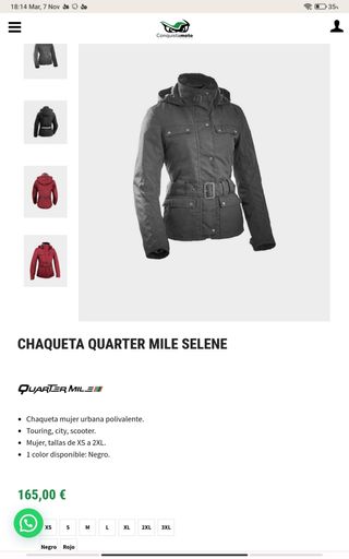 Chaqueta de moto mujer