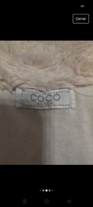 Abrigo de niña pelo suave 18 meses