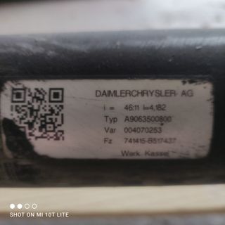 Eje trasero crafter 2009 volwagen y mercedes