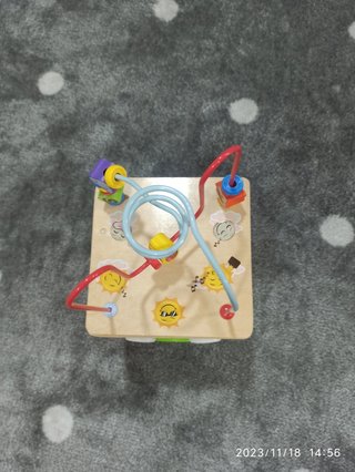 Caja formas madera bebés