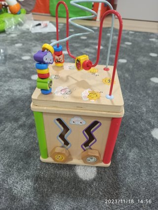 Caja formas madera bebés