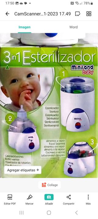 Esterilizador biberones 3 en 1