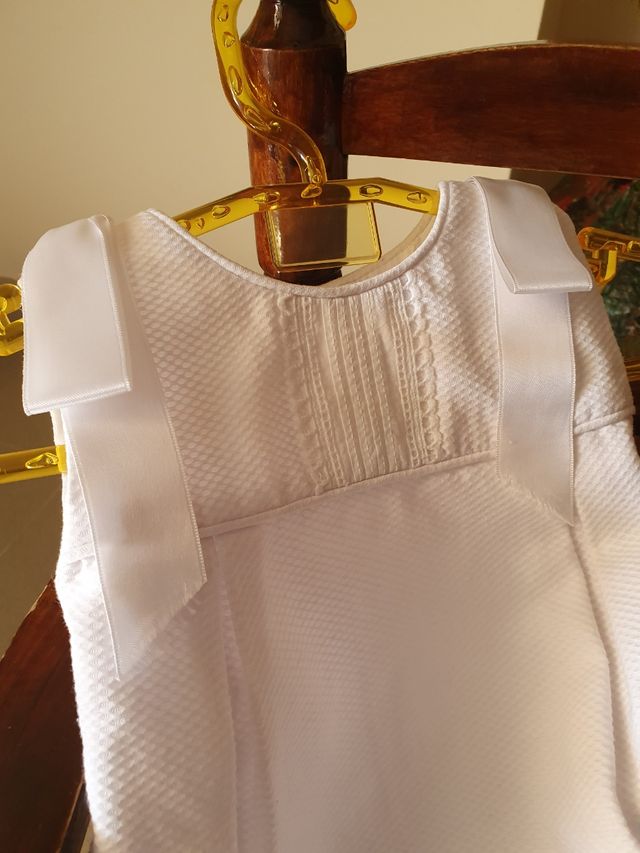 Pelele blanco con lazos invierno verano 