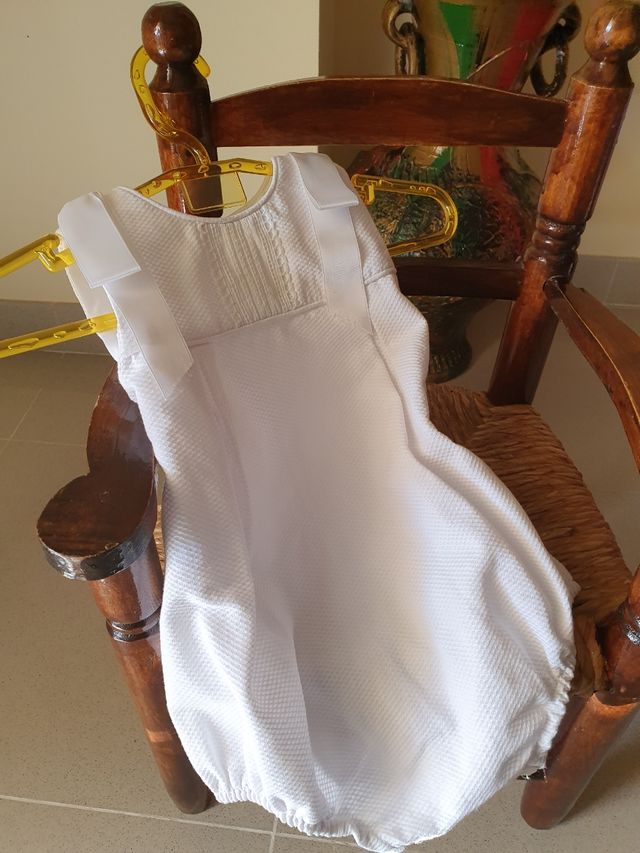 Pelele blanco con lazos invierno verano 