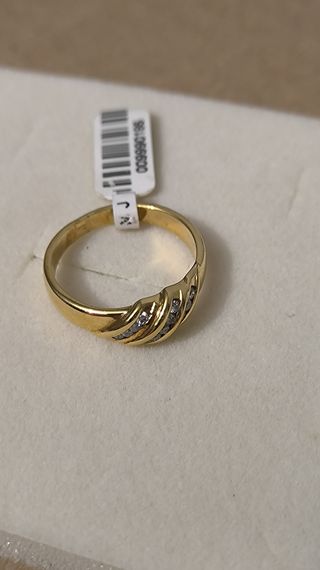 Sortija oro y brillantes.