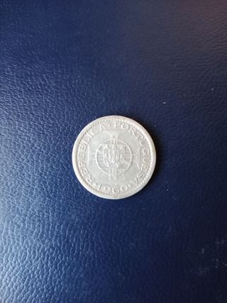 Moneda PLATA Mozambique 1960- 5 Escudos
