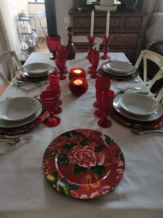 Decoración de hogar roja