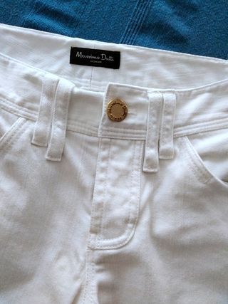 Pantalón jeans vintage blanco talla 36