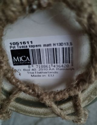 portavasi a sospensione in macrame e vaso