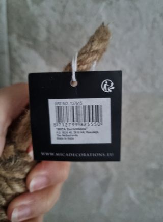 portavasi a sospensione in macrame e vaso