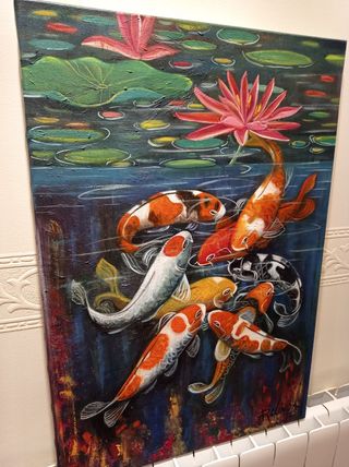Óleo Peces Colores