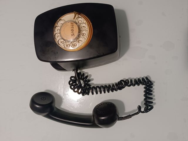 Teléfono negro de Pared