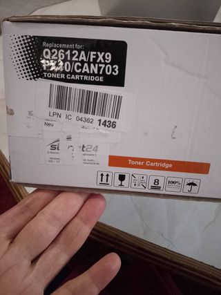 Tóner de impresora dos piezas