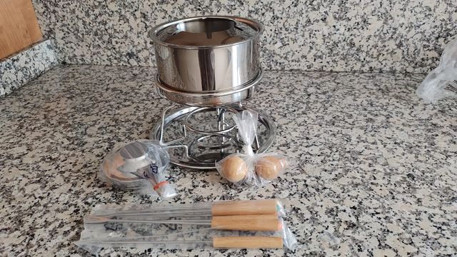 Fondue de acero inoxidable