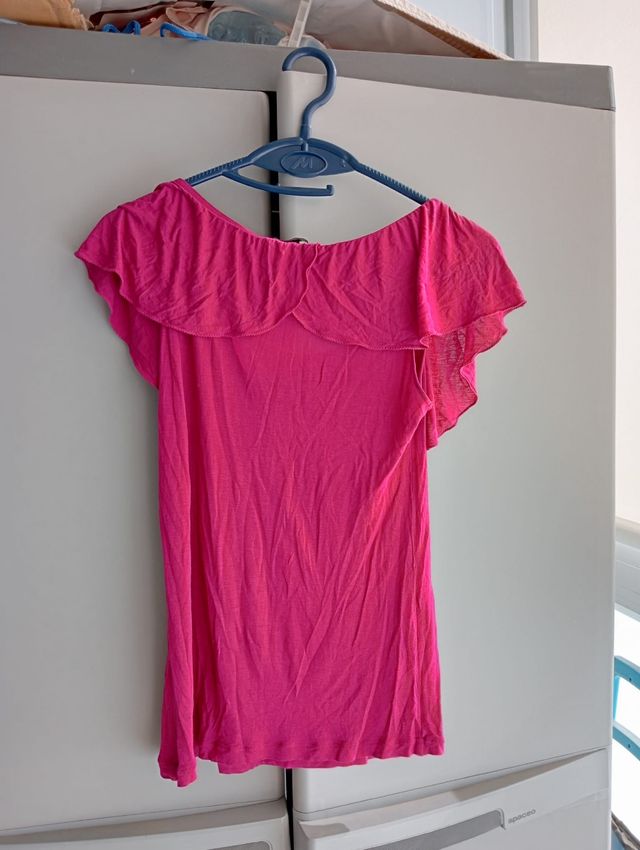 Blusa rosa cuello de barco Massimo Dutti