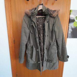 Chaquetón verde mujer