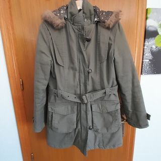 Chaquetón verde mujer
