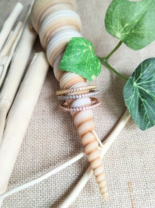 3 ANILLOS de "BRILLANTES" en 3 "OROS"