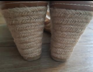 Zapatillas de esparto decoradas,talla 39.
