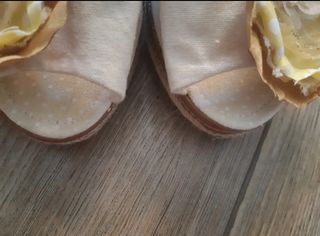 Zapatillas de esparto decoradas,talla 39.