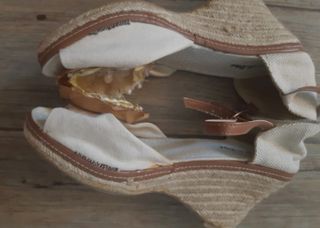 Zapatillas de esparto decoradas,talla 39.