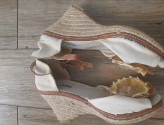 Zapatillas de esparto decoradas,talla 39.
