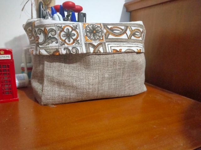 Cesta de tela reversible. Ideas para regalar