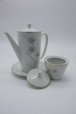 Juego de café de porcelana marca Santa Clara