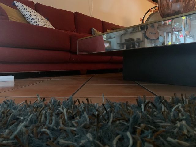 mesa de cristal/ espejo salon