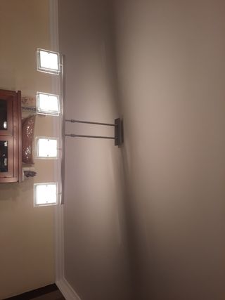 Lampara Ikea moderna de diseño aluminio plateado