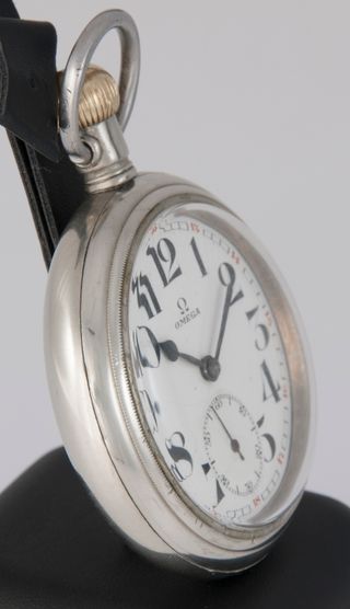 Omega Railway Pocket Watch Steel 57.5 mm