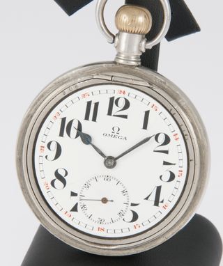 Omega Railway Pocket Watch Steel 57.5 mm