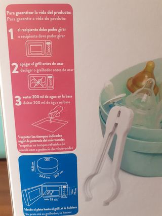 Esterilizador biberones microondas