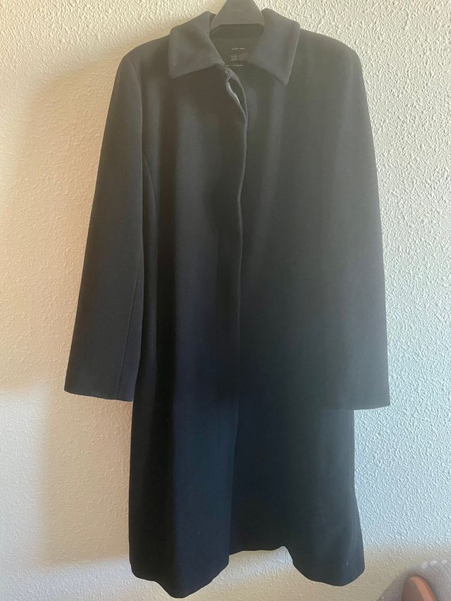 Abrigo de paño largo de lana