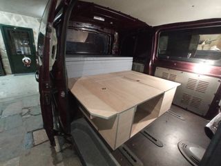 Mueble cama fregadero furgoneta camper