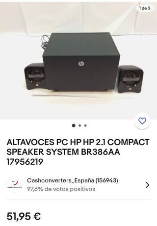 ALTAVOCES PC HP 2.1 COMPACT SPEAKER