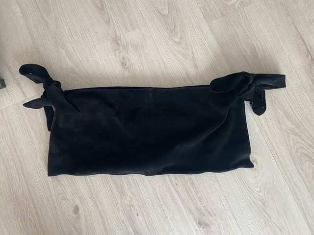 BOLSO PIEL VUELTA NEGRO MANGO