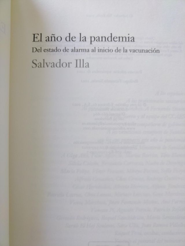 SALVADOR ILLA EL AÑO DE LA PANDEMIA