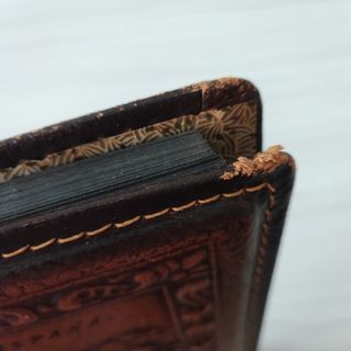 Álbum fotos antiguo sin usar cuero Quijote
