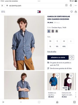 camisa nueva original Tommy Hilfiger size M