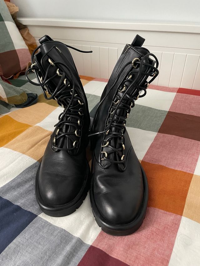 Bota piel negras Zara 40