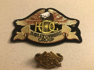 PARCHE Y PIN OFICIAL HARLEY DAVIDSON HOG