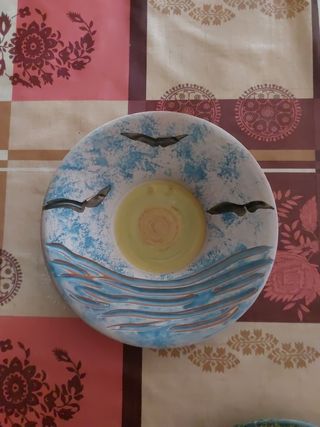 Juego de 3 platos de cerámica