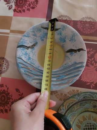 Juego de 3 platos de cerámica