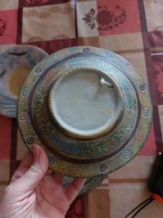 Juego de 3 platos de cerámica