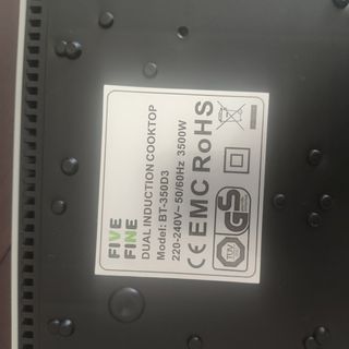 Placa inducción portátil 2 fuegos