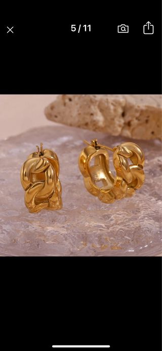 Aros chapado en oro
