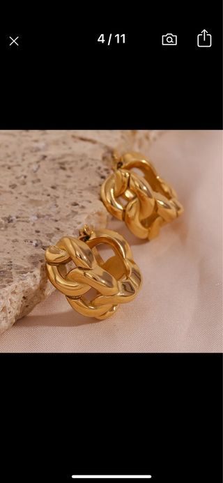 Aros chapado en oro