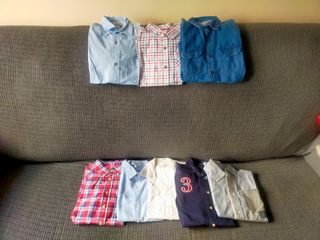 LOTE 8 CAMISAS MANGA LARGA PARA NIÑOS